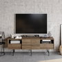Hanah Home Soporte de TV Derin - Nogal y Negro